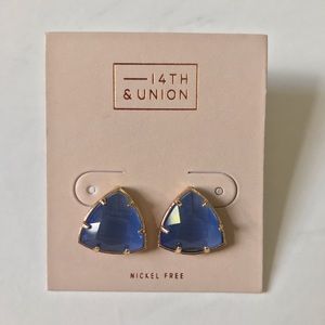 Triangle Stone Stud Earrings